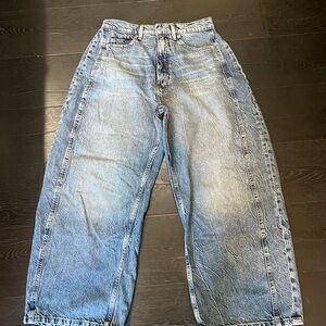 Good American Barrel Blue Jeans